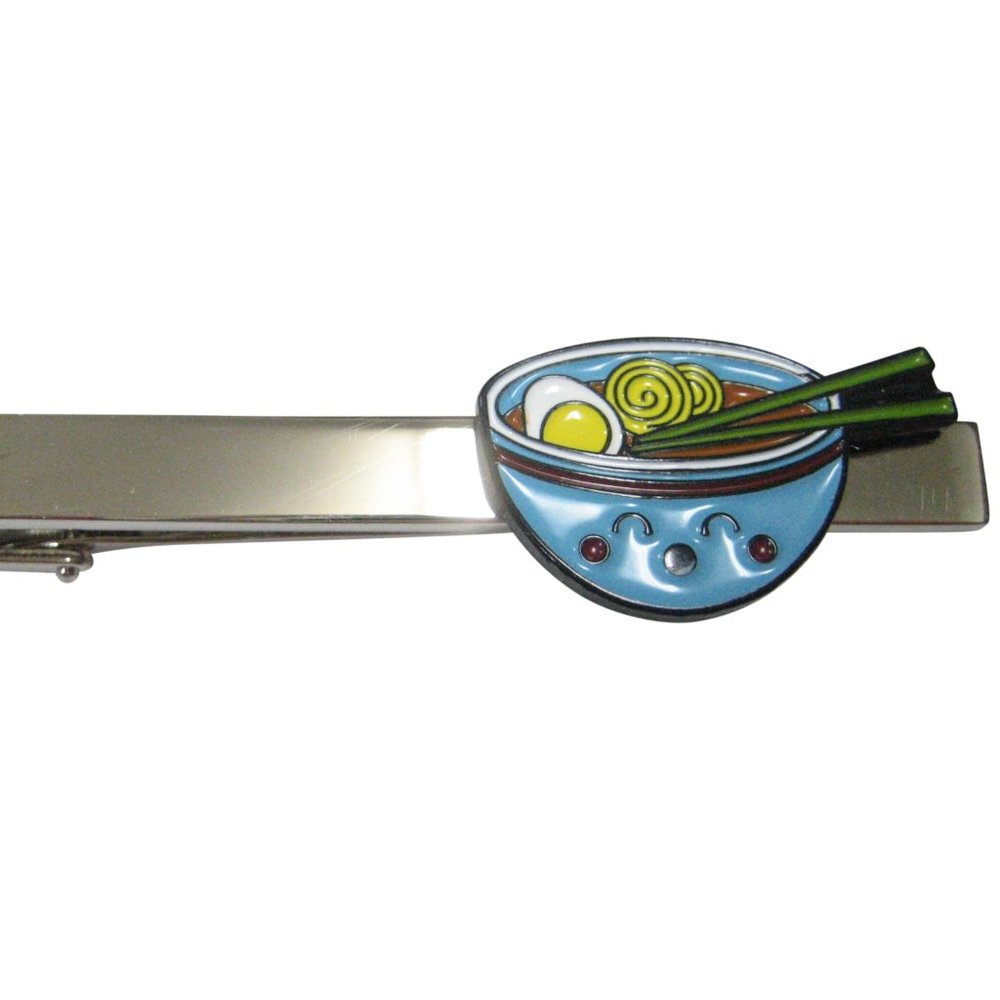 Colorful Happy Ramen Noodle Bowl Tie Clip